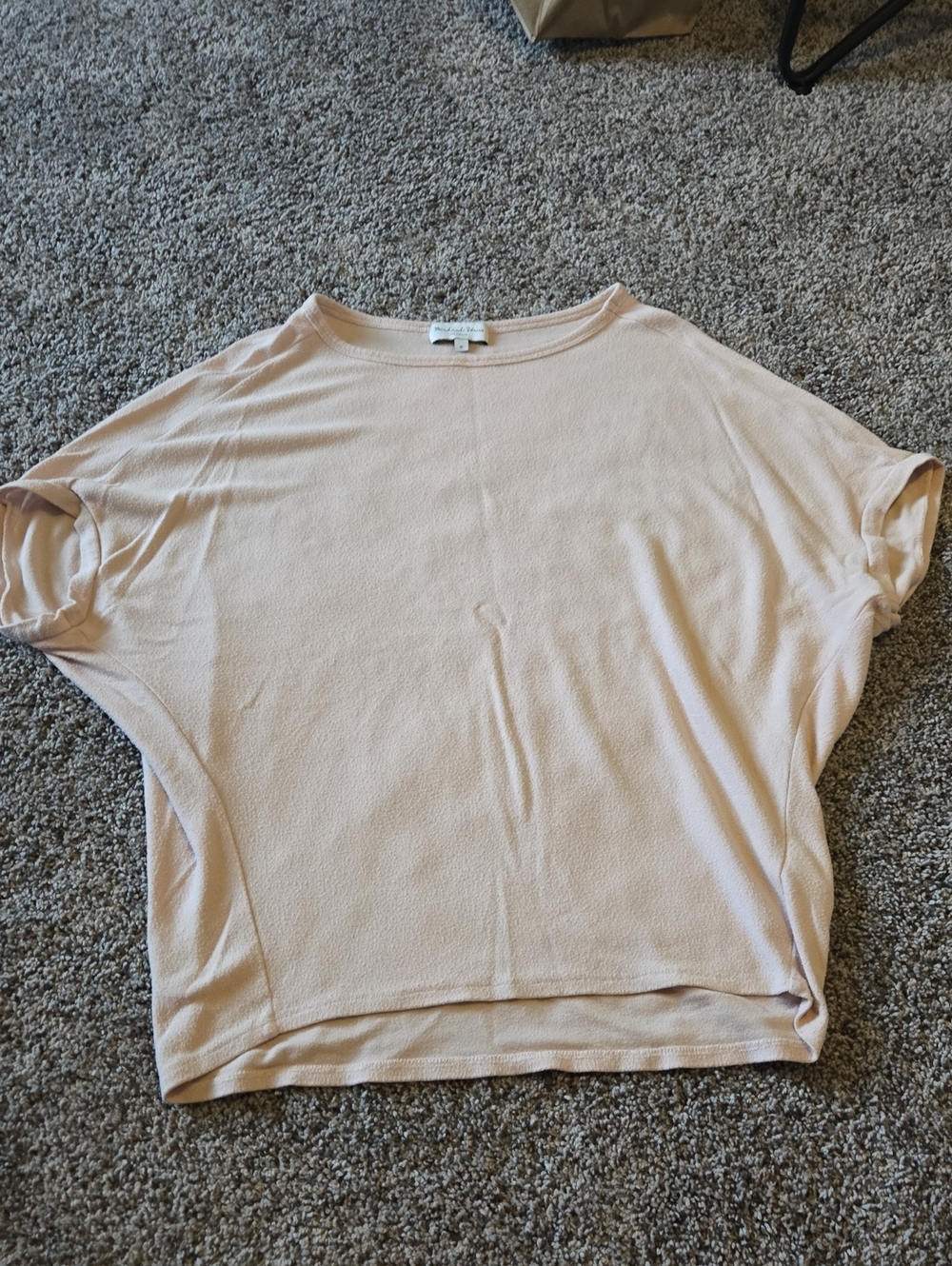 Michael Stars Pale Pink Boxy Short Sleeve Tee